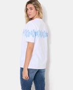 T-shirt oversize avec print fleurs hawaï devant et dos