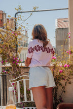 T-shirt oversize avec print fleurs hawaï devant et dos