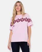 T-shirt oversize avec print fleurs hawaï devant et dos