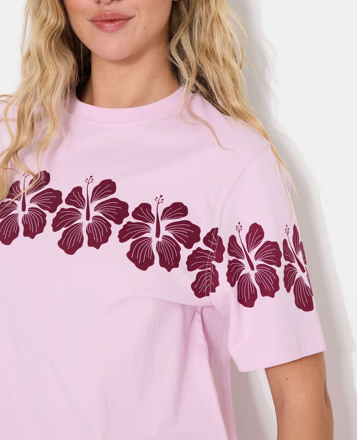 T-shirt oversize avec print fleurs hawaï devant et dos