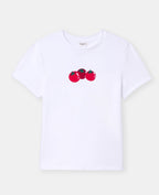 T-shirt ajusté avec print tomates devant