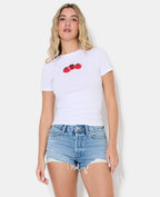 T-shirt ajusté avec print tomates devant