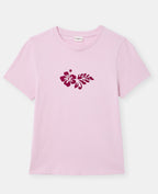 T-shirt ajusté avec print fleurs devant
