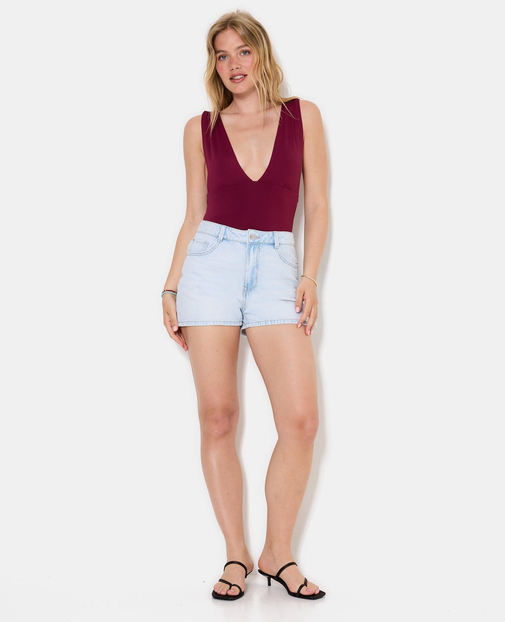 Body sans manches avec décolleté V