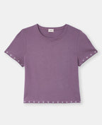 T-shirt court avec œillets