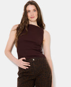 Pull sans manches avec boutons côtés