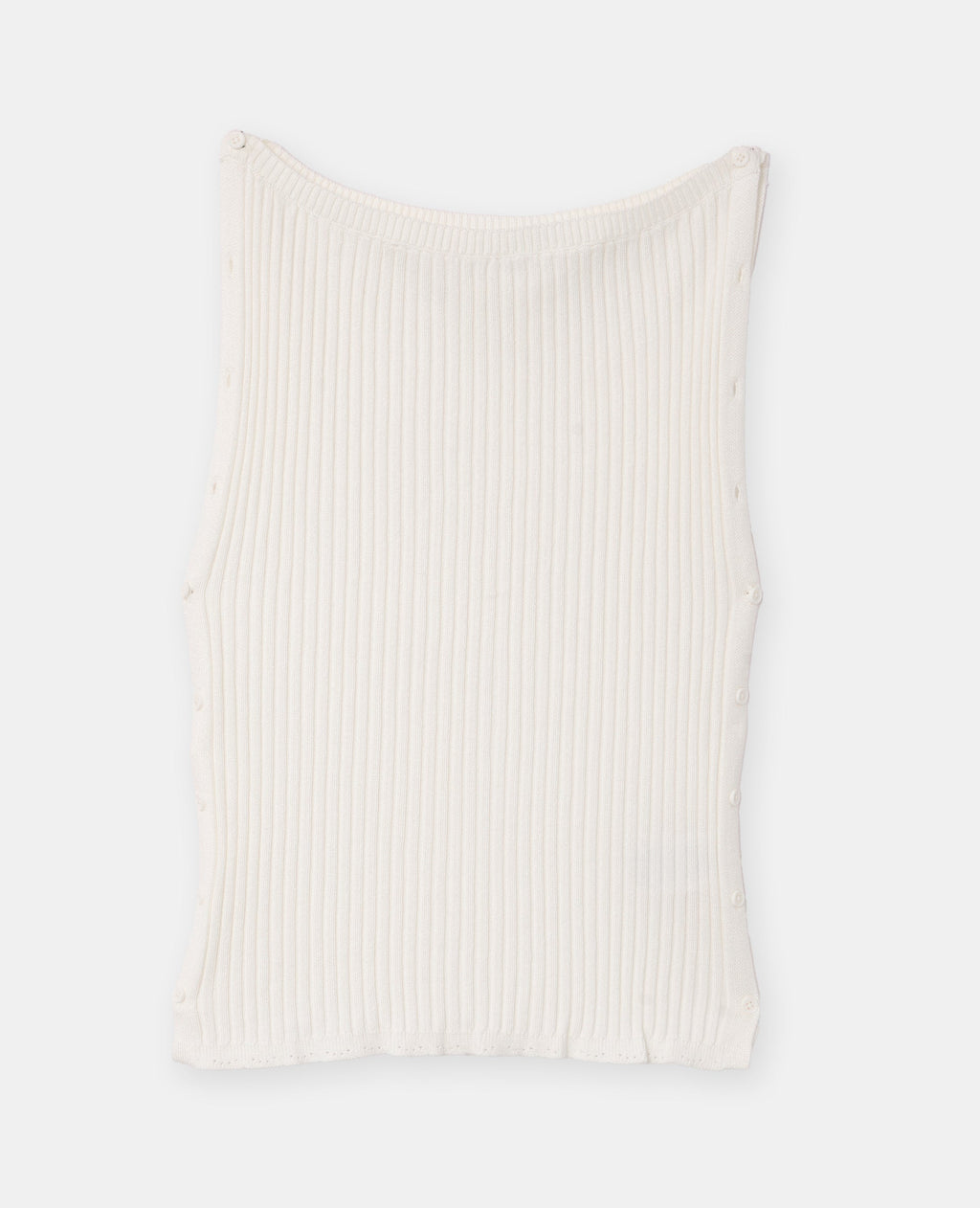 Pull sans manches avec boutons côtés