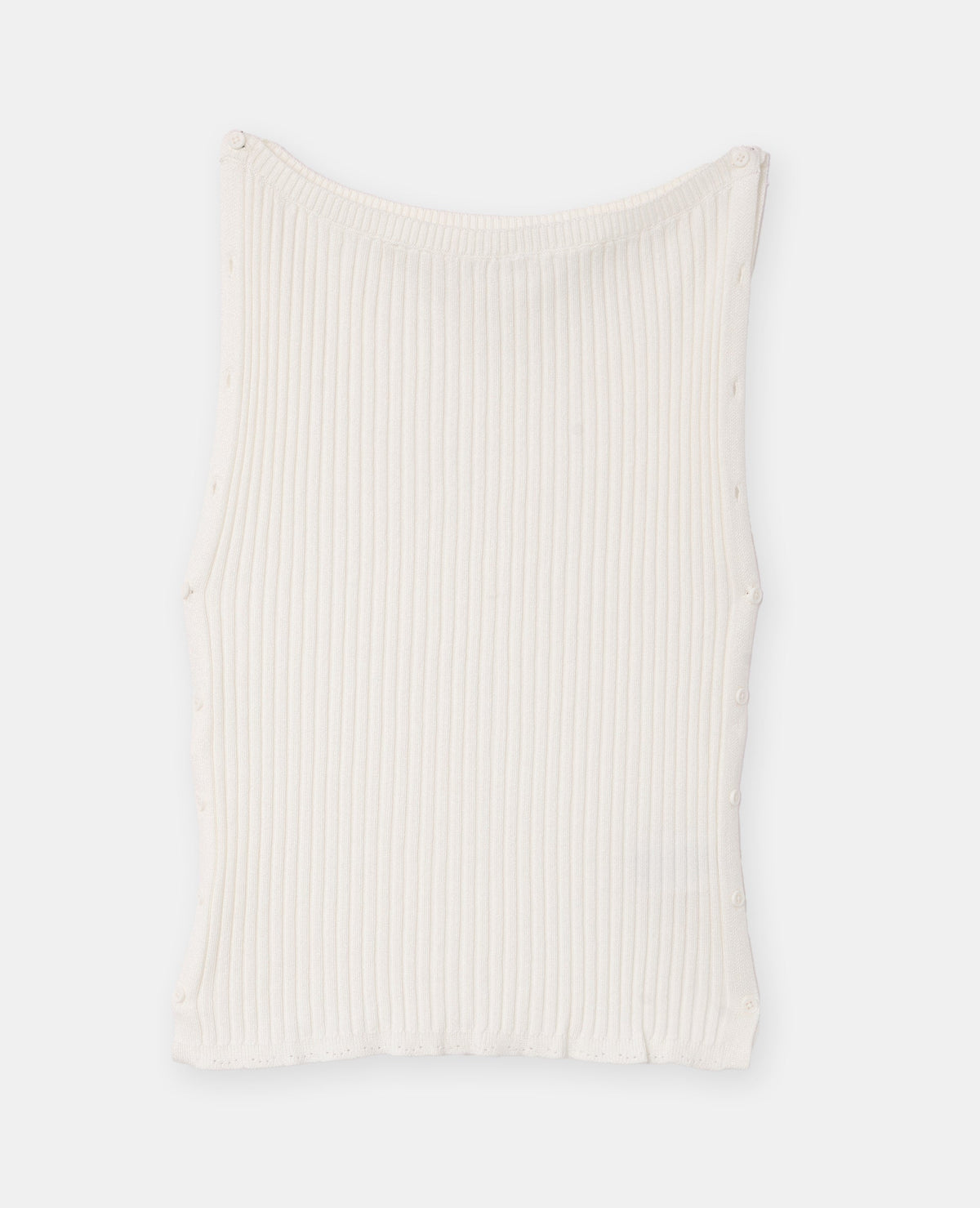 Pull sans manches avec boutons côtés
