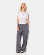 Top en dentelle emmanchures larges