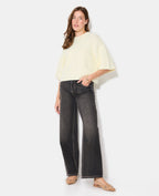 Pull manches courtes en maille douce