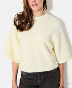 Pull manches courtes en maille douce