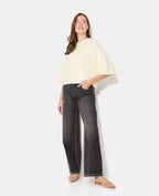 Pull manches courtes en maille douce