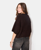 Pull manches courtes en maille douce