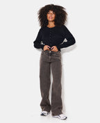 Gilet col rond maille fine avec petits boutons