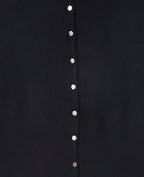 Gilet col rond maille fine avec petits boutons