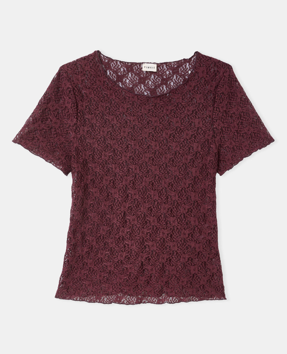 T-shirt en dentelle manches courtes
