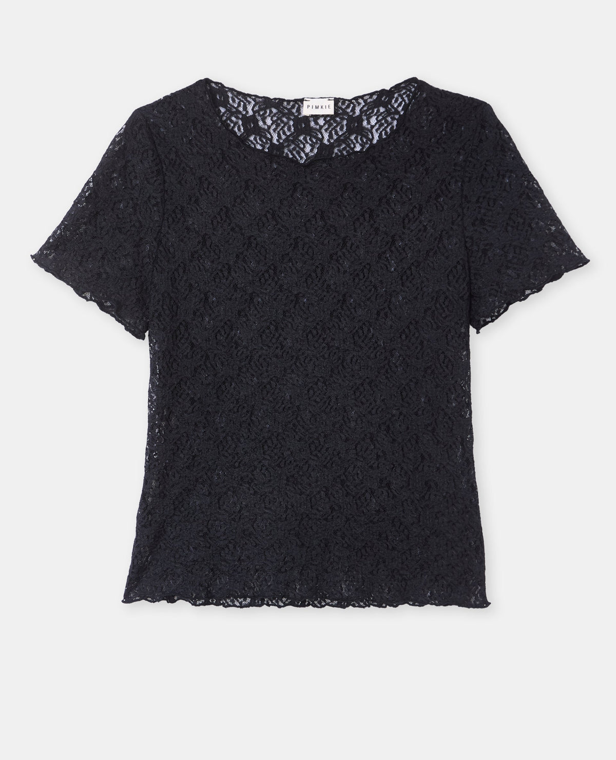 T-shirt en dentelle manches courtes