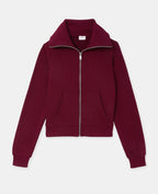 Sweat cintré zippé avec col montant