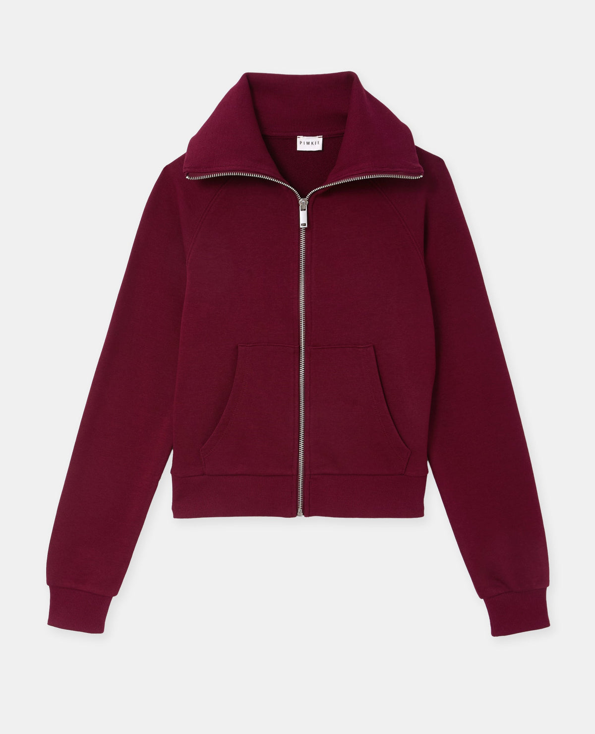 Sweat cintré zippé avec col montant