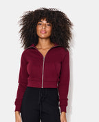 Sweat cintré zippé avec col montant