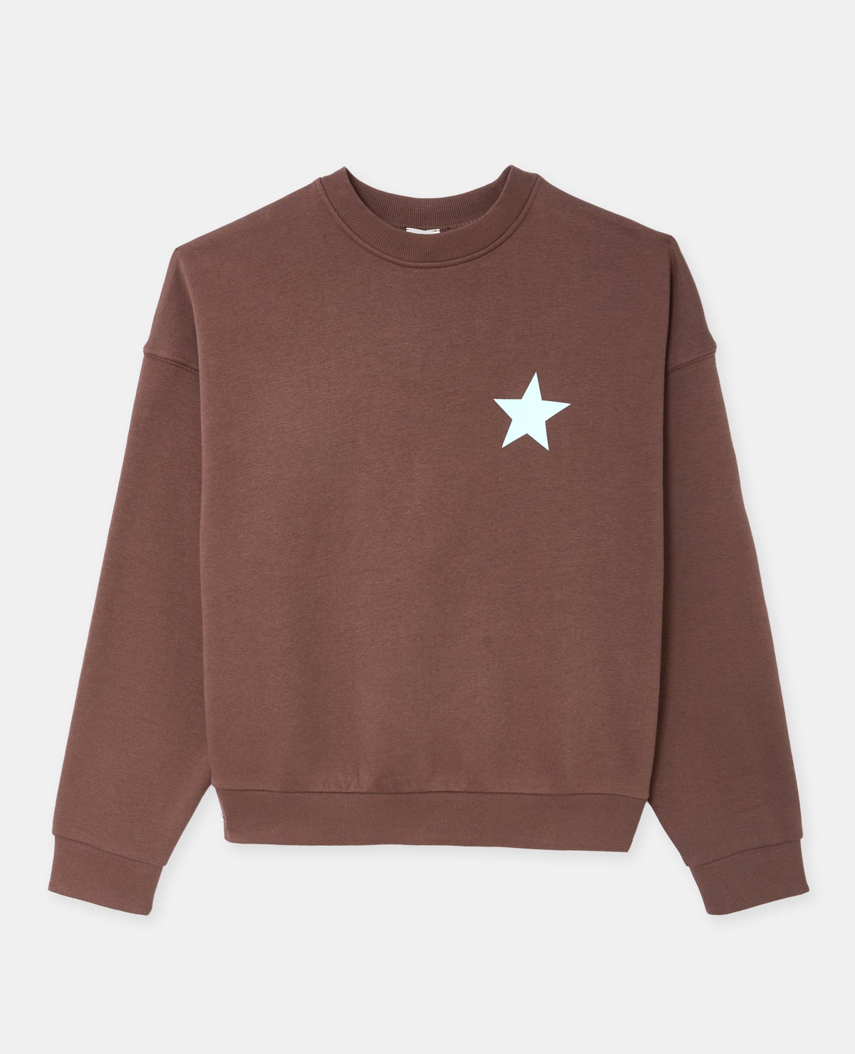 Sweat col rond avec print étoile et broderies dos