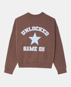 Sweat col rond avec print étoile et broderies dos