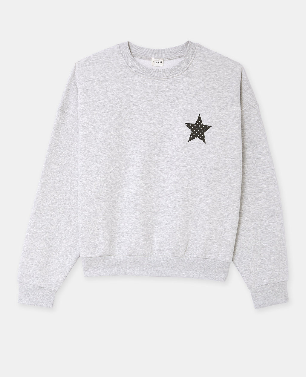 Sweat col rond avec print étoile et broderies dos