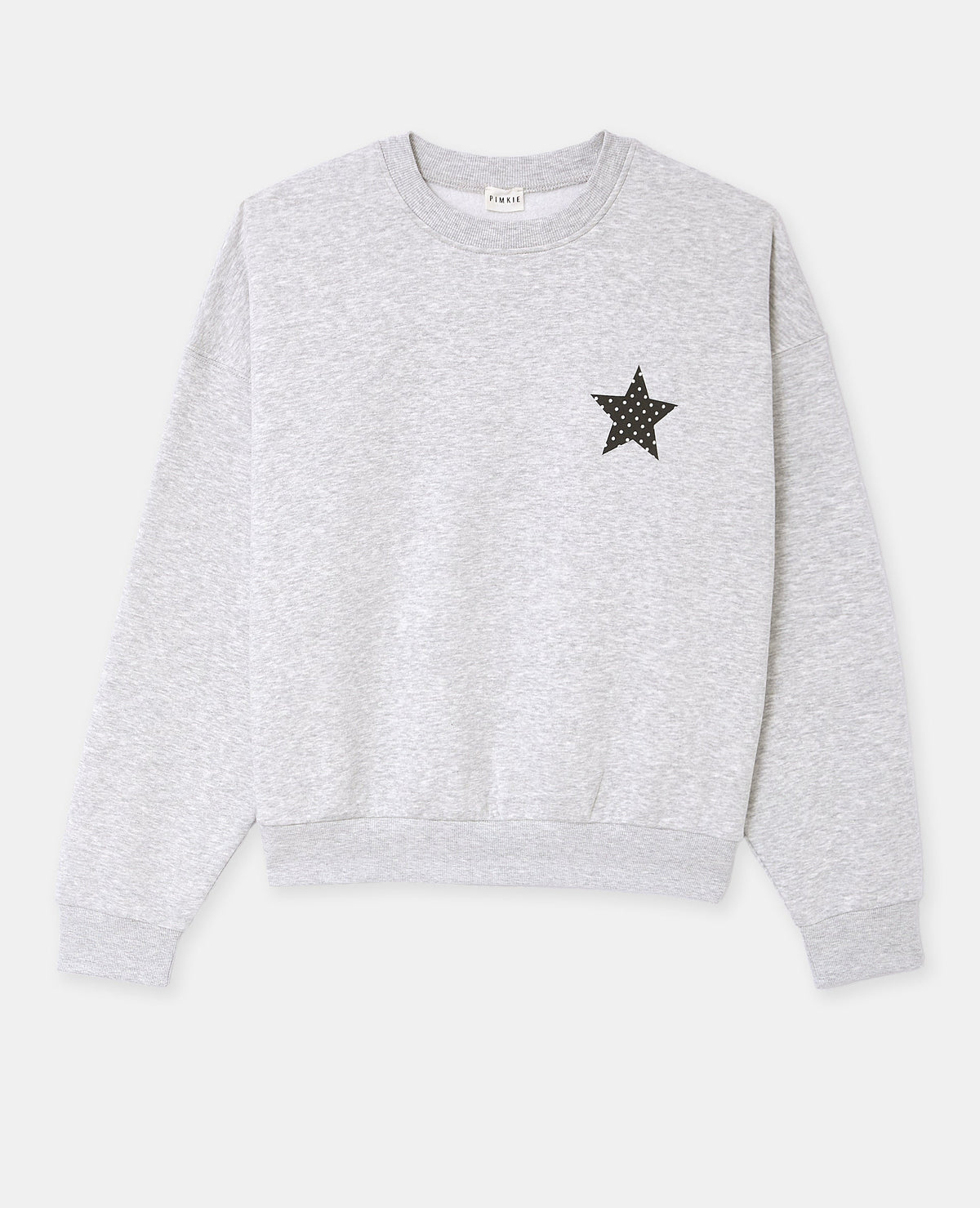 Sweat col rond avec print étoile et broderies dos
