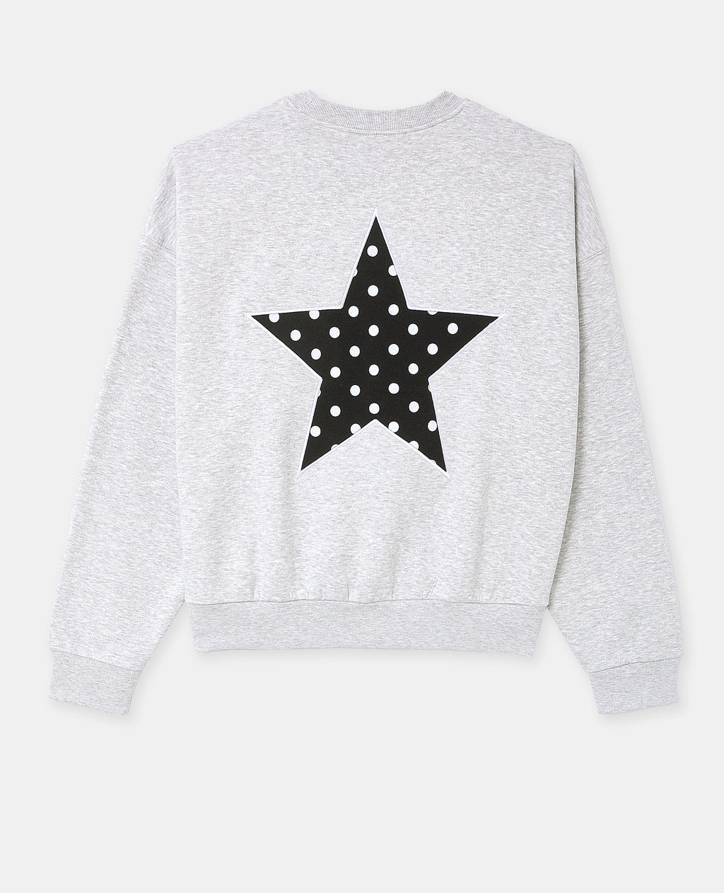 Sweat col rond avec print étoile et broderies dos