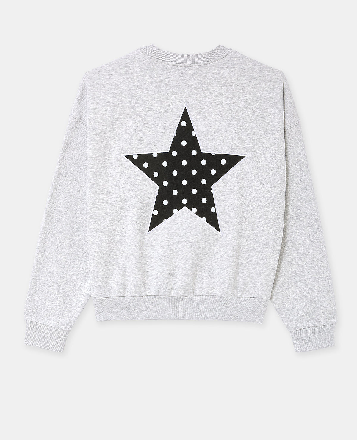 Sweat col rond avec print étoile et broderies dos