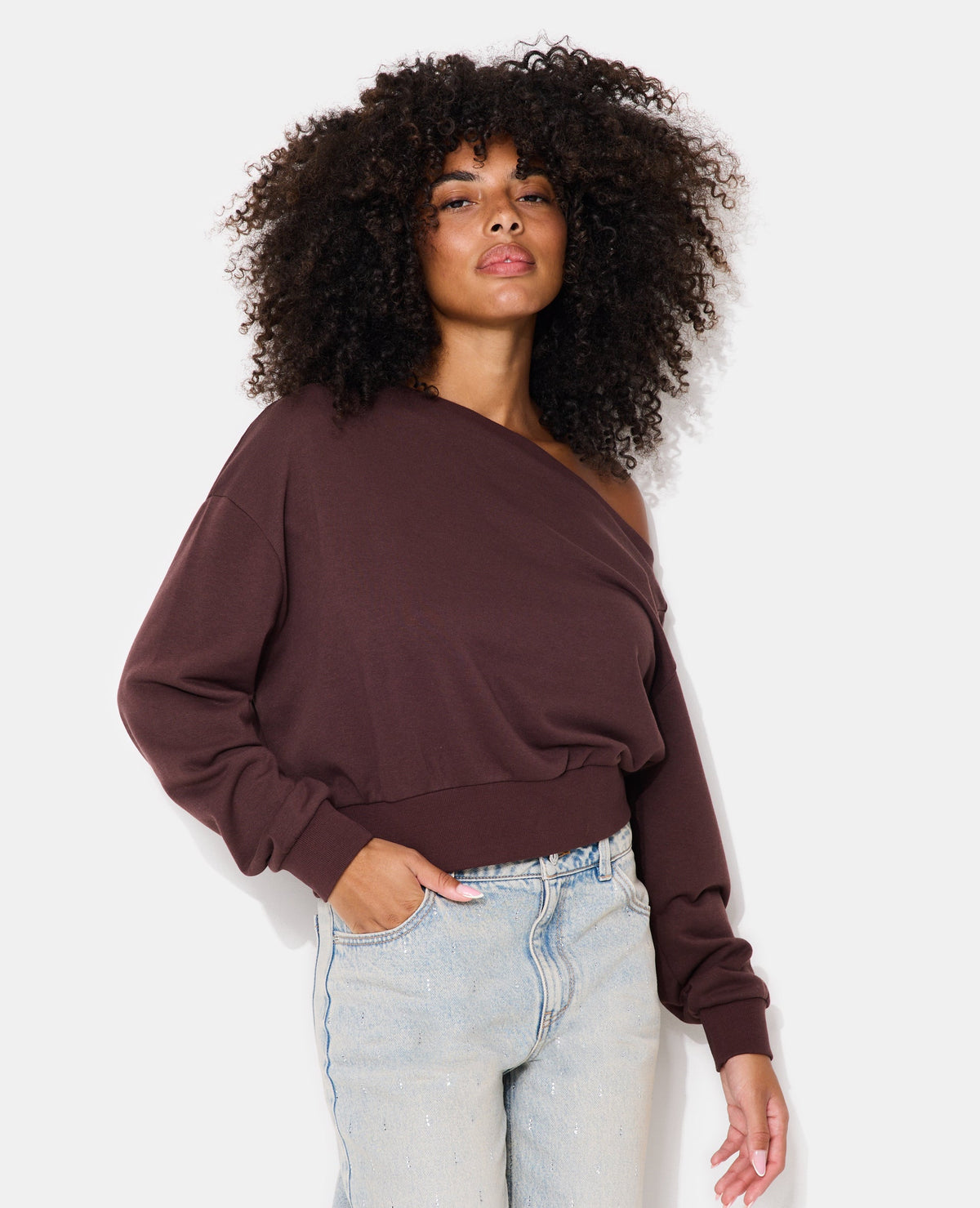 Sweat asymétrique col danseuse