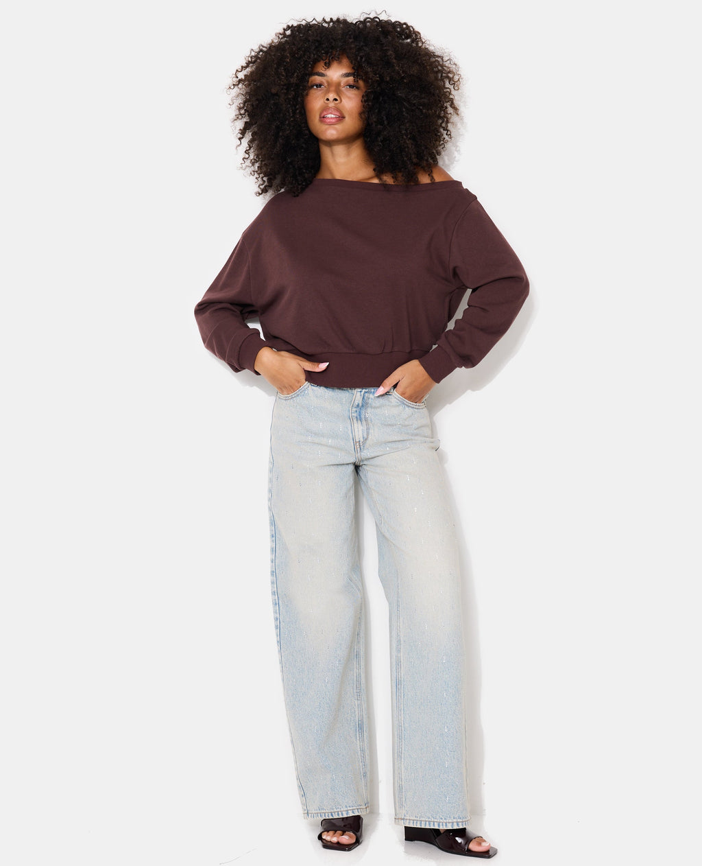 Sweat asymétrique col danseuse