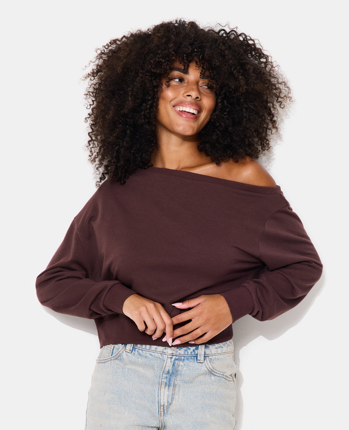 Sweat asymétrique col danseuse