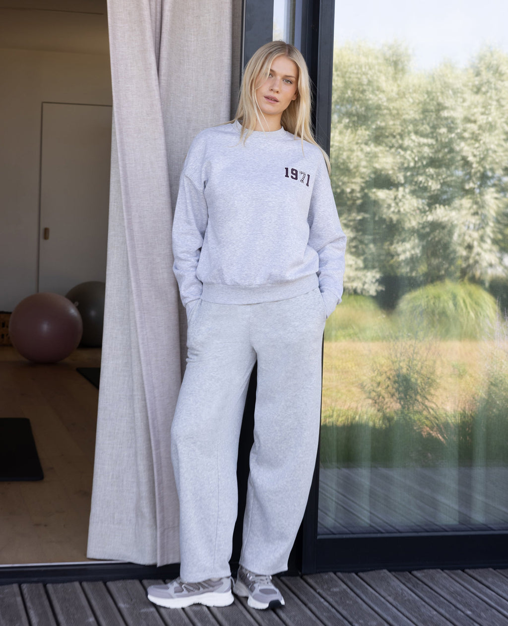 Sweat oversize avec prints et broderies