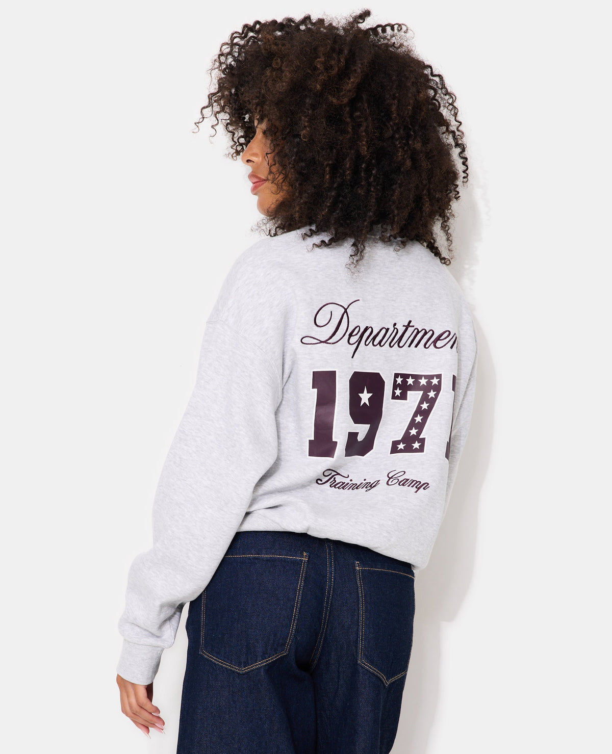 Sweat oversize avec prints et broderies
