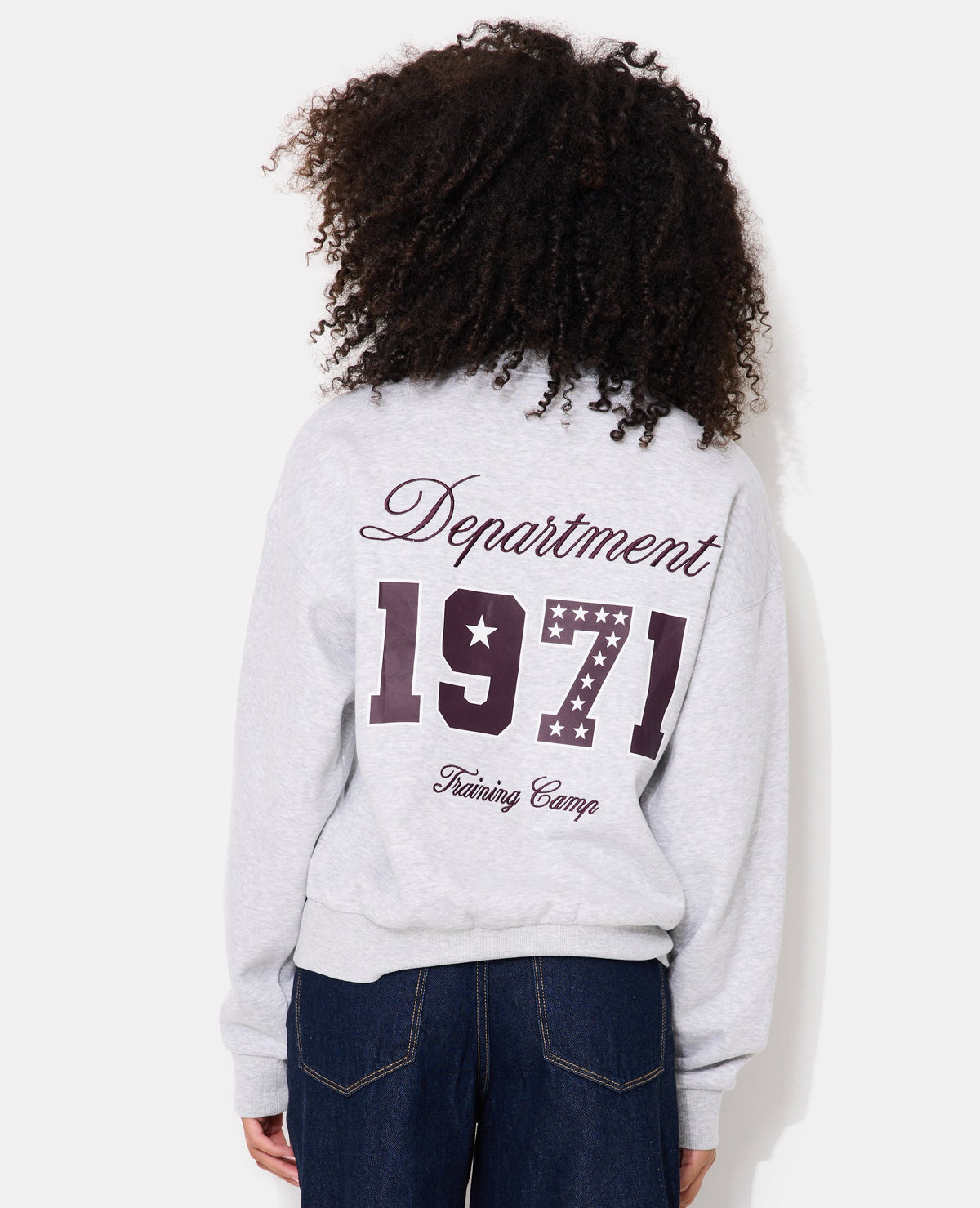 Sweat oversize avec prints et broderies