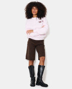 Sweat oversize avec prints et broderies