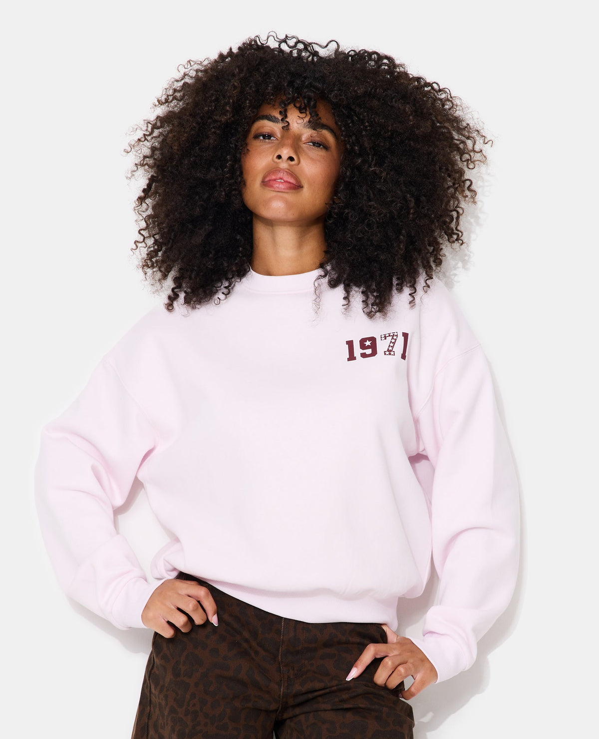 Sweat oversize avec prints et broderies