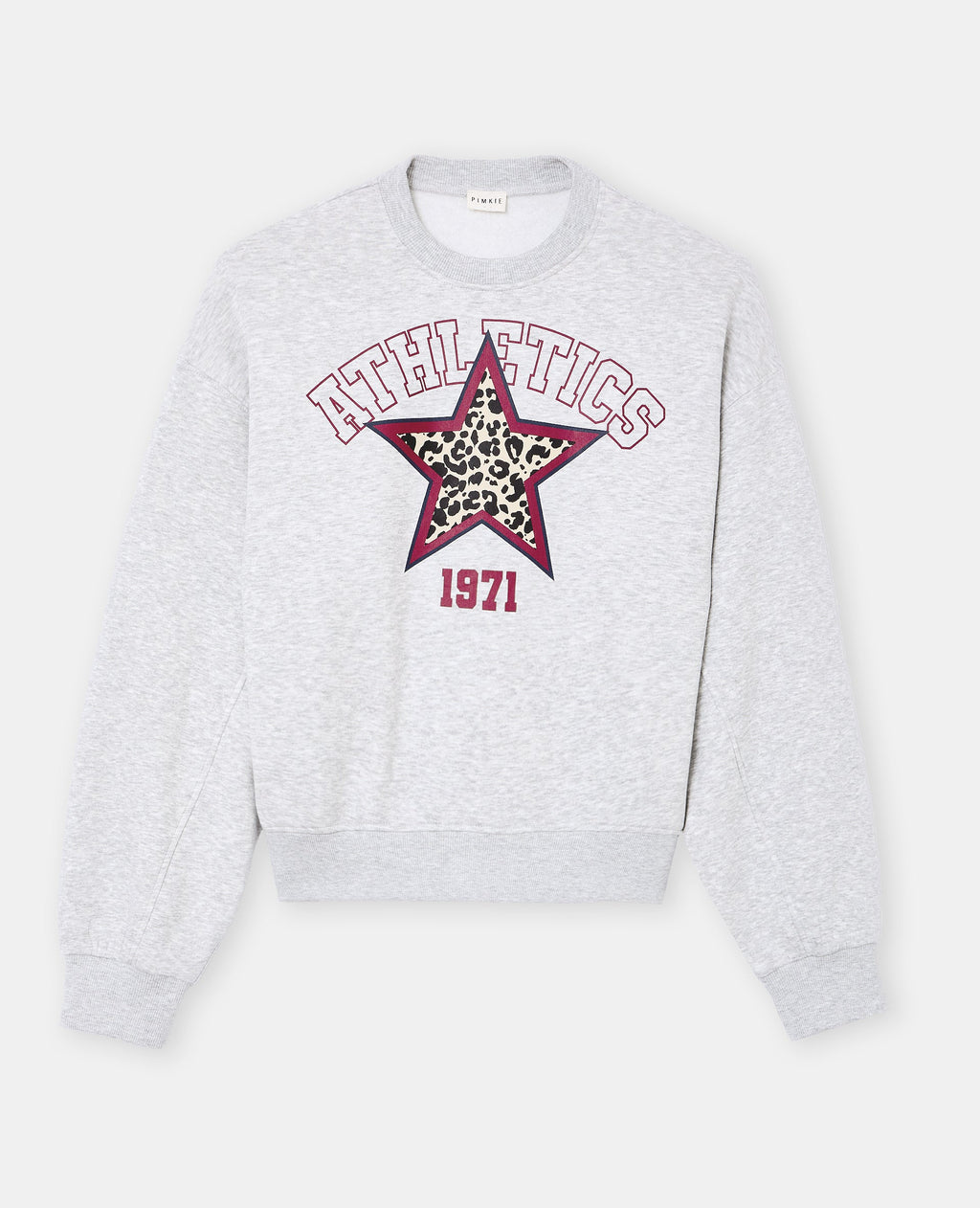 Sweat molleton col rond avec print étoile léopard