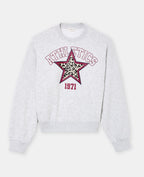 Sweat molleton col rond avec print étoile léopard