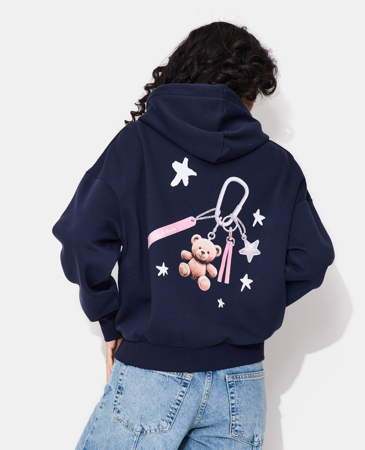 Sweat molleton capuche avec prints ourson