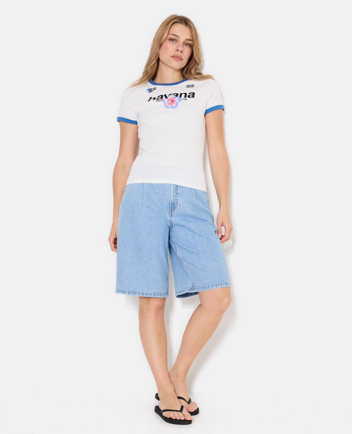 T-shirt ajusté avec print HAVANA + fleur