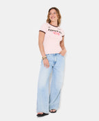 T-shirt ajusté avec print HONOLULU + fleurs