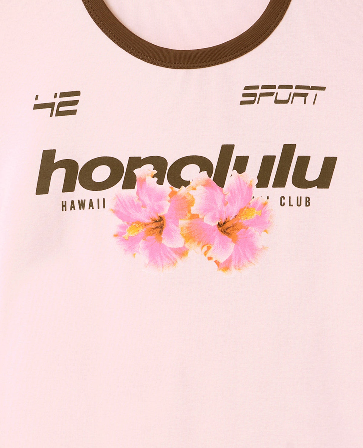 T-shirt ajusté avec print HONOLULU + fleurs