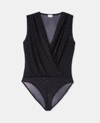 Body sans manches en voile avec strass