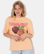 T-shirt oversize avec print PASSION FRUIT devant