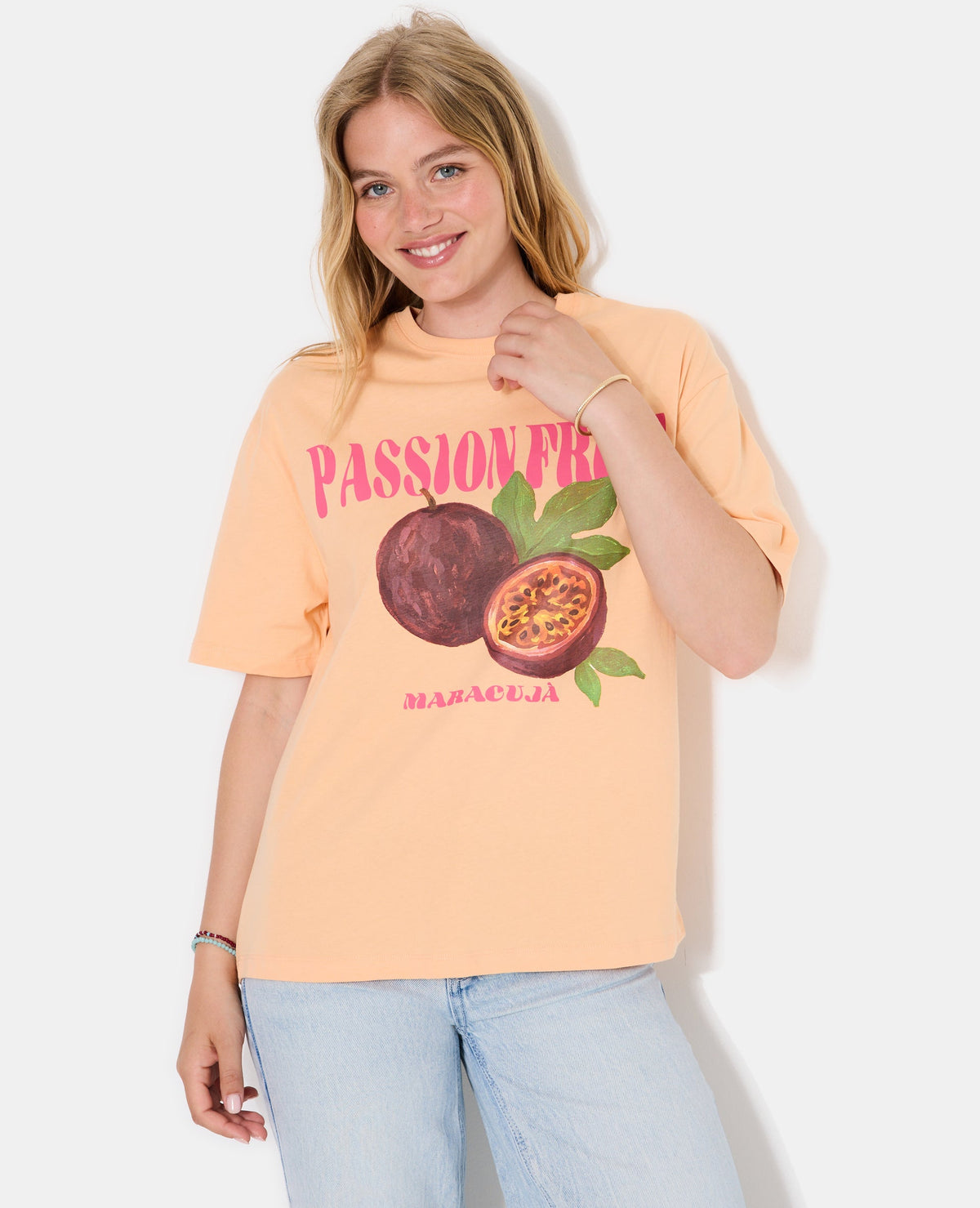T-shirt oversize avec print PASSION FRUIT devant