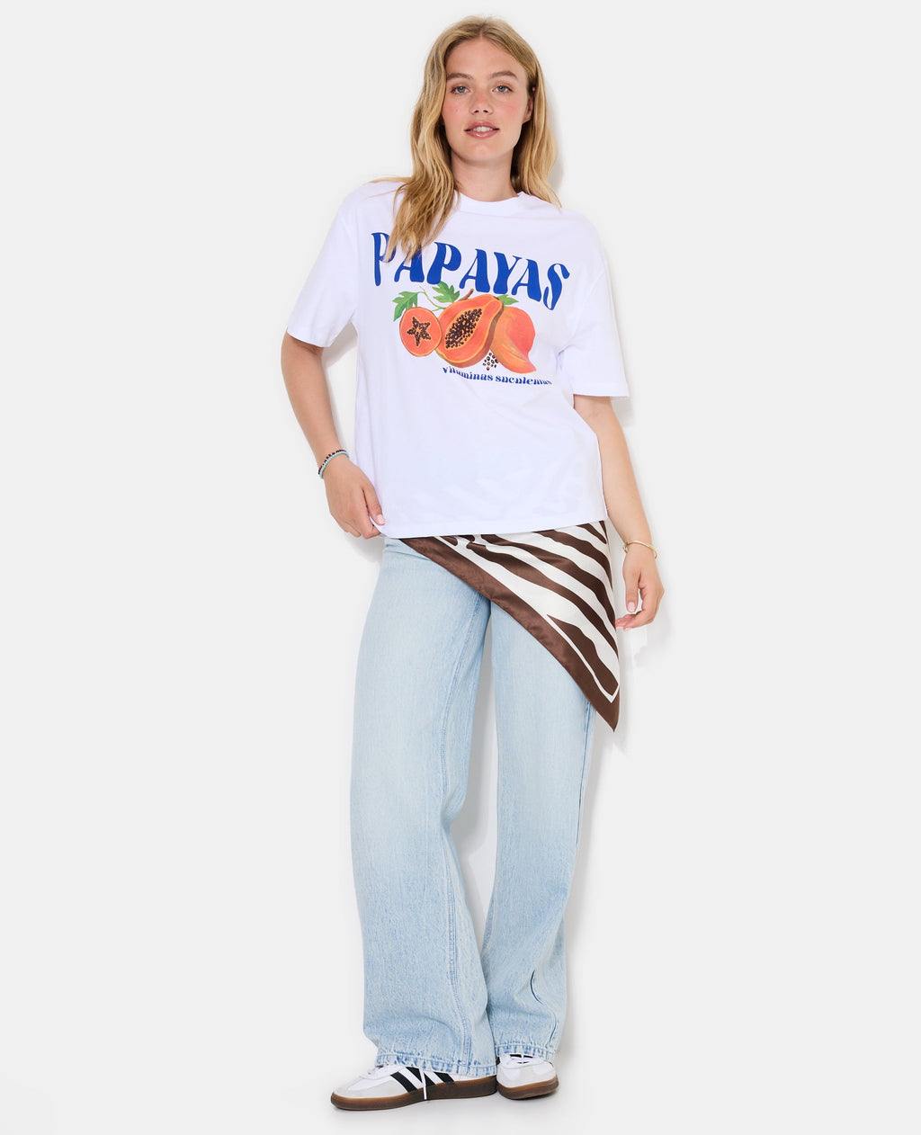 T-shirt oversize avec print PAPAYAS devant