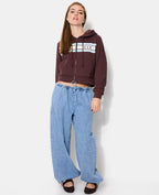 Sweat zippé capuche avec bandes et étoiles