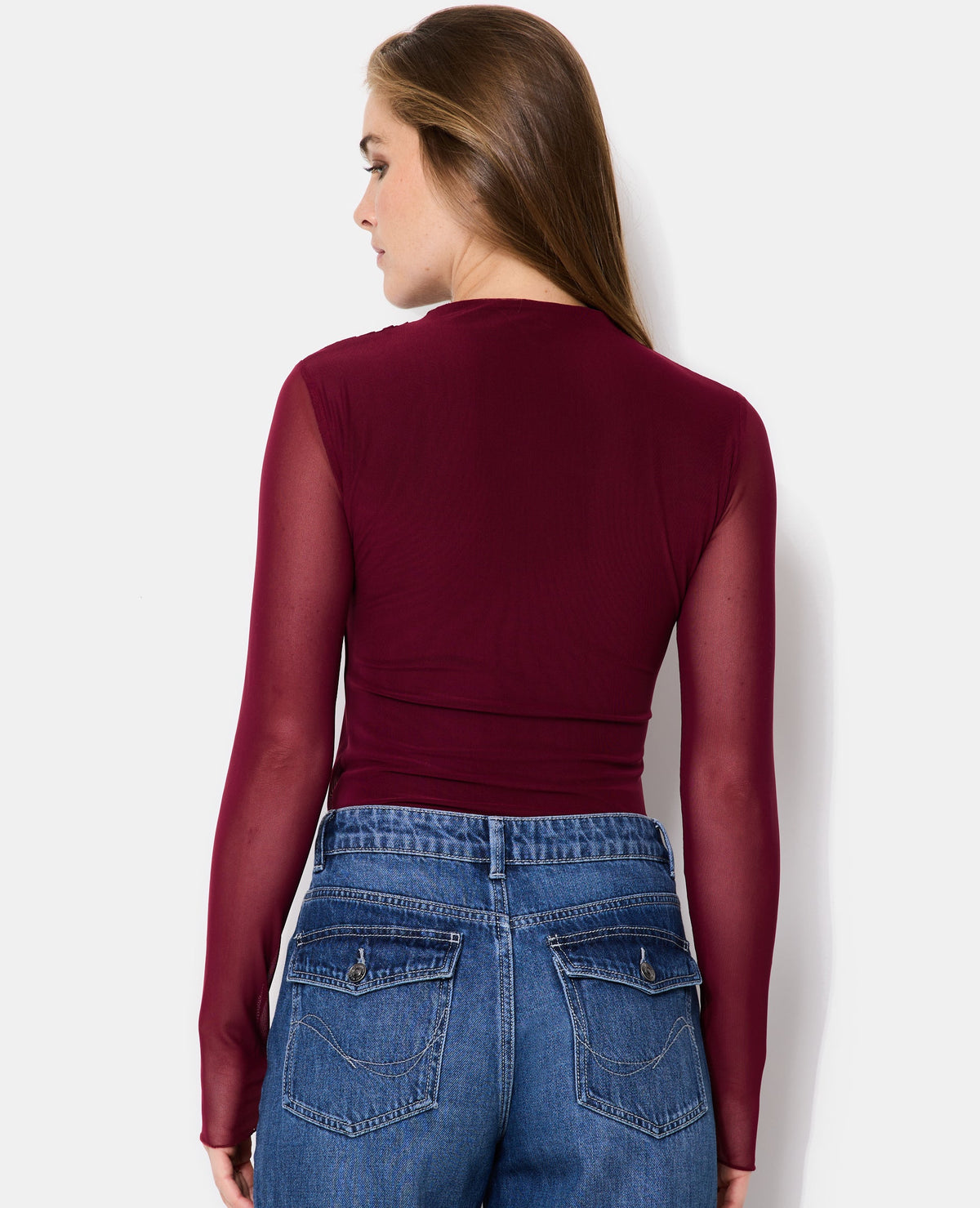 Body manches longues en résille